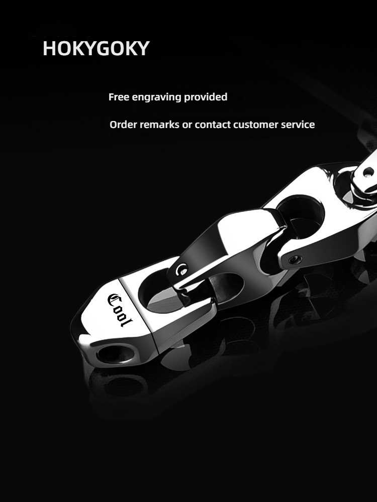 20cm Men's Bracelet, Domineering, Single, Simple, Fashionable Men's Jewelry, Niche, Personalized Bracelet, Circular Tungsten Gold Bracelet | Interlocking, Free Engraving, Wear-Resistant and Non-Fading, Rock and Roll Cycling Fashion