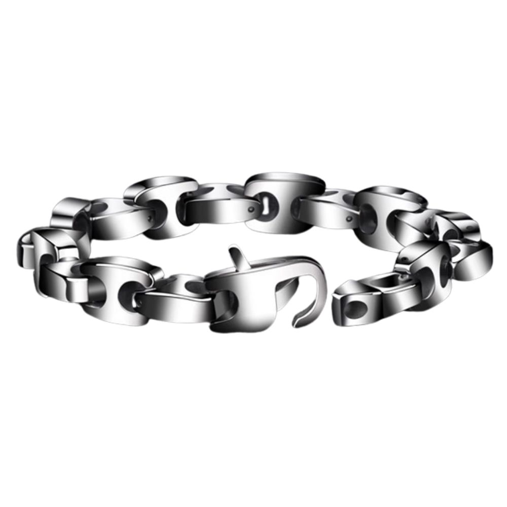 20cm Men's Bracelet, Domineering, Single, Simple, Fashionable Men's Jewelry, Niche, Personalized Bracelet, Circular Tungsten Gold Bracelet | Interlocking, Free Engraving, Wear-Resistant and Non-Fading, Rock and Roll Cycling Fashion