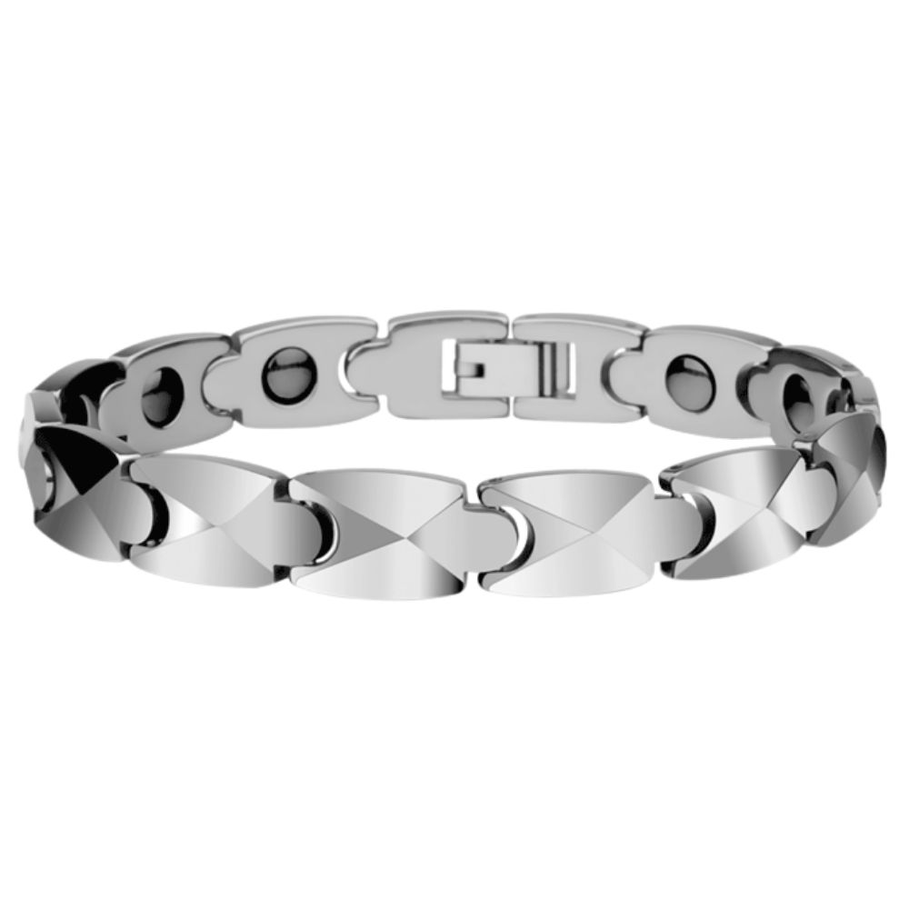 20.5cm Men's Bracelet Simple Magnet Jewelry Tungsten Gold Personality Hand Jewelry Light Luxury High-End God of War Bracelet 857 Tungsten Gold Material Vacuum Plating Process Arrow Element Design Wristband Trendy Men's Personality Accessories