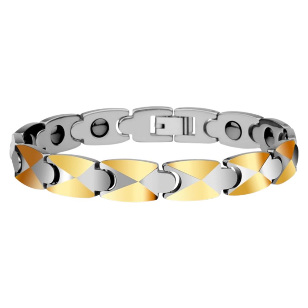 20.5cm Men's Bracelet Simple Magnet Jewelry Tungsten Gold Personality Hand Jewelry Light Luxury High-End God of War Bracelet 857 Tungsten Gold Material Vacuum Plating Process Arrow Element Design Wristband Trendy Men's Personality Accessories