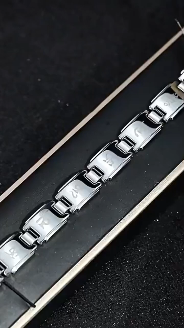 Om Mani Padme Hum Six-character Mantra Transfer Tungsten Steel Bracelet Tungsten Gold Men's Couple Brothers Hand Jewelry Retro Trend Men's Jewelry Bracelet High Hardness No Fading Anti-scratch Wear-resistant