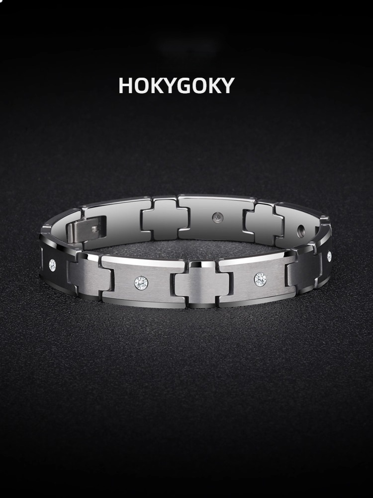 20cm Men's Tungsten Gold Bracelet Personalized Bracelet Simple Engraving Jewelry for Boyfriend's Birthday Gift Men's Light Luxury Business Jewelry 857 Tungsten Gold Timeless Zircon Gorgeous Cutting Shows Identity Taste Fashion Accessories