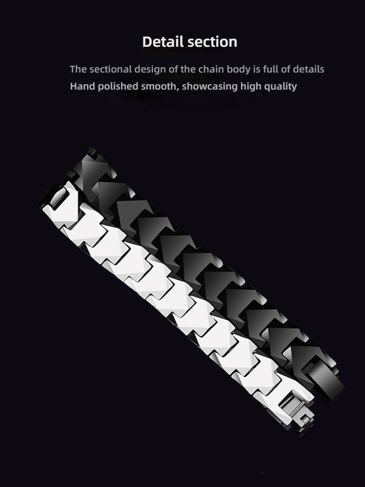 20cm Men's Tungsten Steel Bracelet High-End Simple Jewelry Inlaid with Magnets Fashion Men 857 Tungsten Gold Magnet Bracelet Classic Simple Wear-Resistant Scratch-Resistant Maintenance-Free Free Engraving Business Daily All-Match Accessories