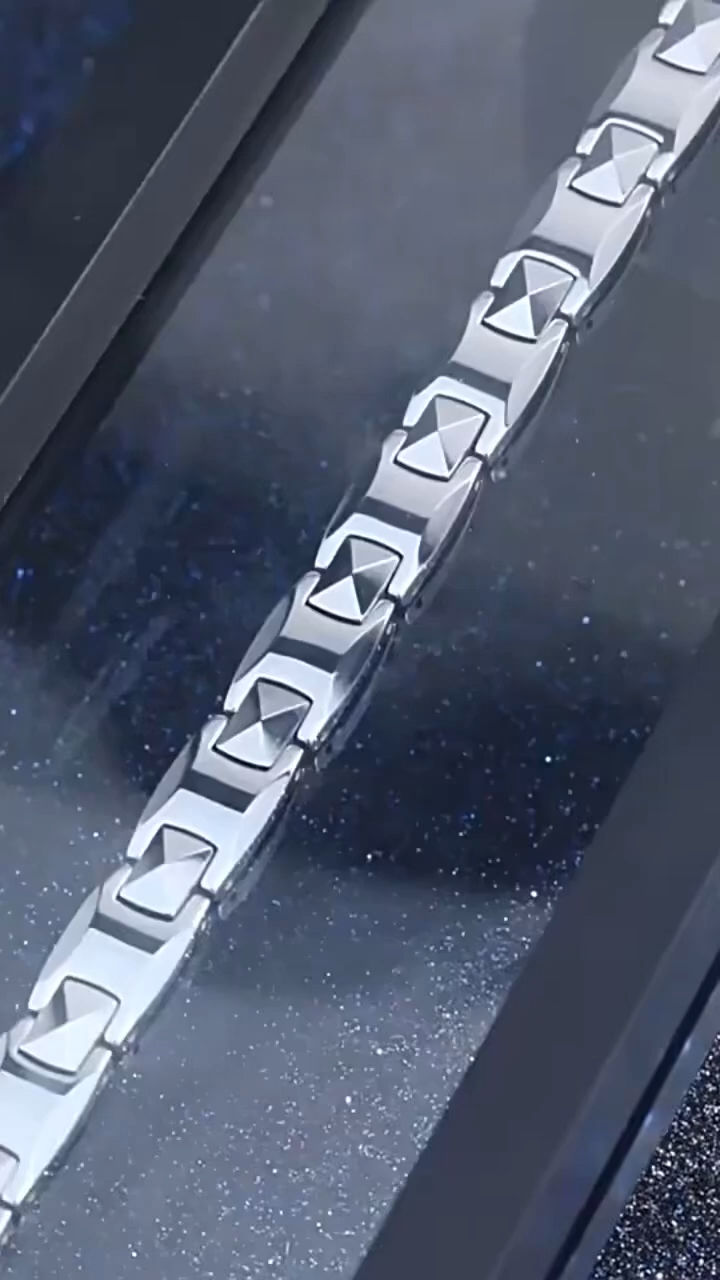 Tungsten Gold Men's Bracelet Personalized Couple Jewelry Female Jewelry High-End Birthday Gift 857 Tungsten Gold Magnet Bracelet Unisex Couple Style Wear-Resistant, Scratch-Resistant and Waterproof Inner Arc Comfortable Adjustable Length