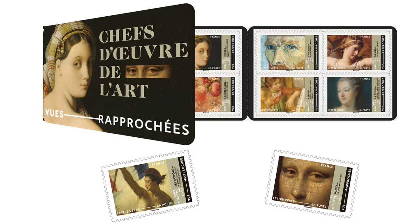 Carnet de 60 timbres - Chefs-d’œuvre de l’art – Vues rapprochées - Lettre verte