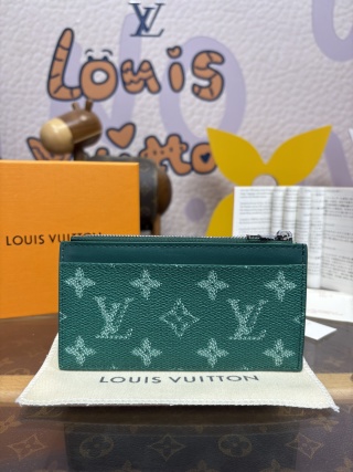 1194-Green Flower Zipped Card Holder