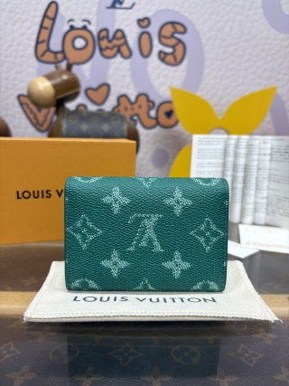 1193-Green Flower Flap Card Holder