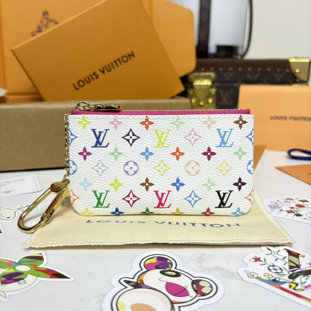 1172-X TM Key Coin Pouch – White Multicolor