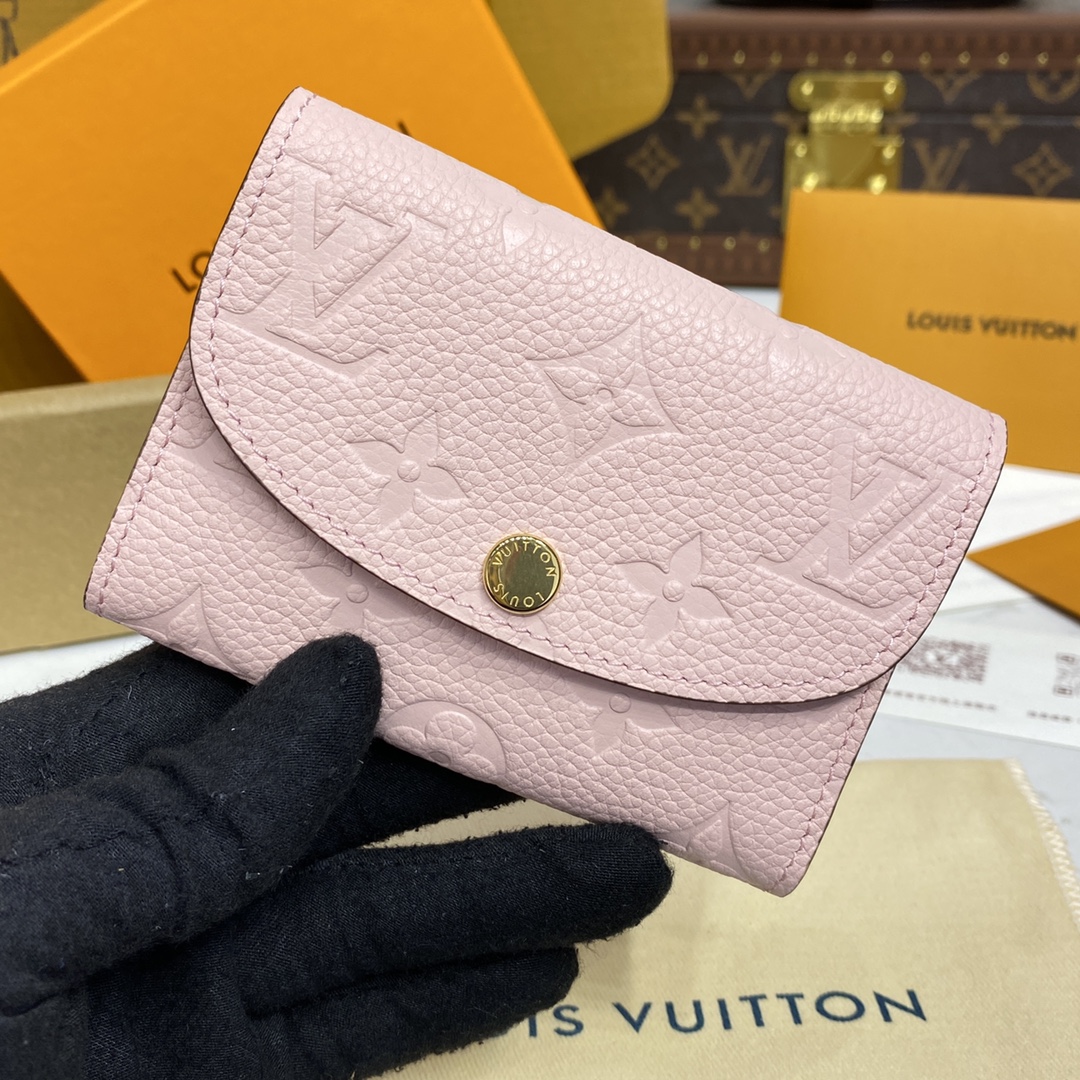 1168-Rosalie Embossed Coin Purse-Pink