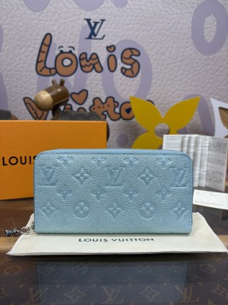 1203-Zippy Wallet – Blue Zip-Around Long Wallet