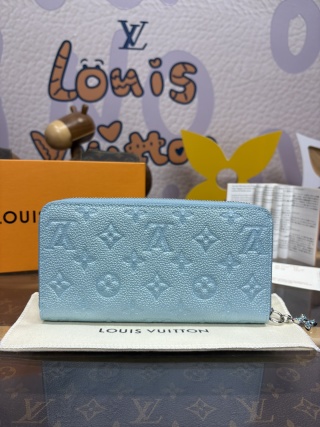 1203-Zippy Wallet – Blue Zip-Around Long Wallet