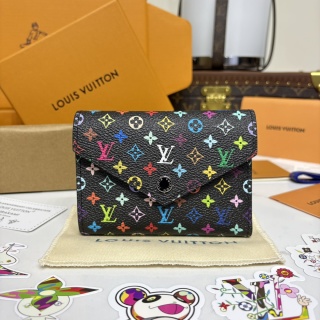 1183-X TM Victorine MS Wallet – Black Multicolor