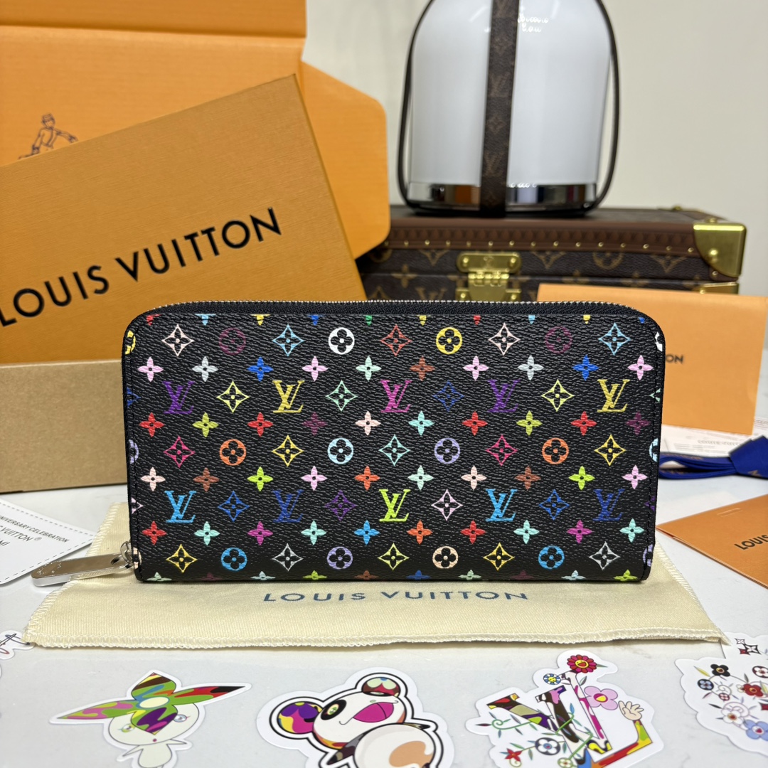 1186-X TM Zippy Zip Wallet – Black Multicolor