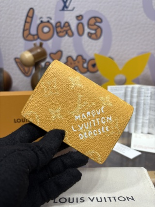 1188-Yellow Flower Flap Card Holder