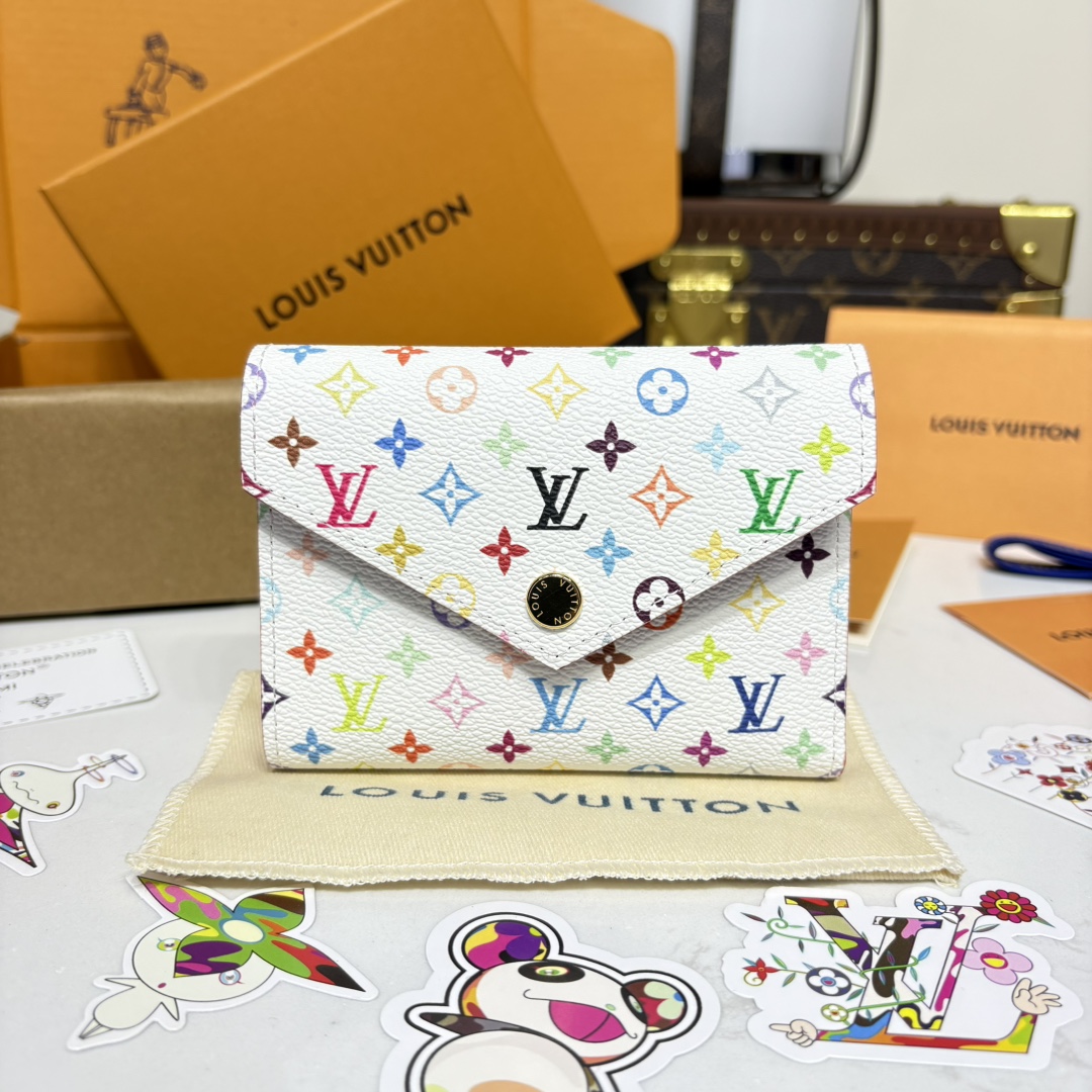 1174-X TM Victorine MS Wallet – White Multicolor