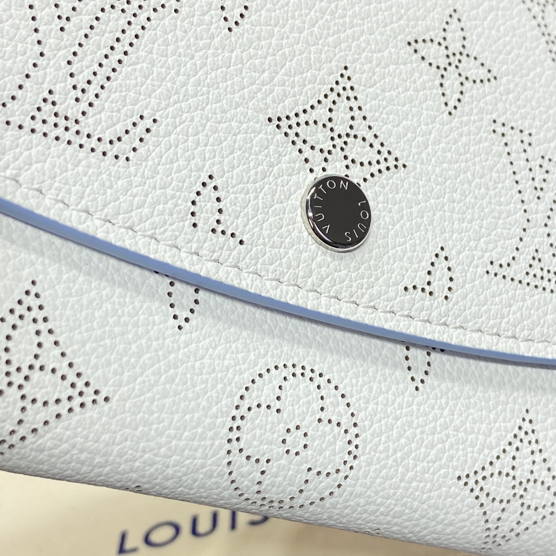 1228-Iris Long Wallet – White & Blue (Chip Edition) 💎