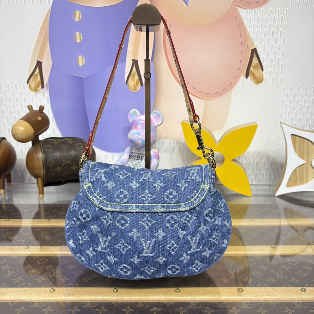 1234-Sunset Bag in Monogram Denim Canvas – Blue