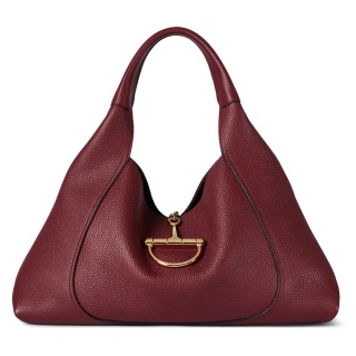 3023-Gucci Softbit Large Shoulder Bag with Signature Half-Horsebit Detail