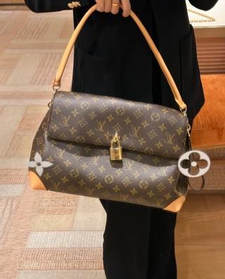 1230-Hide Away Tote Bag in Monogram Canvas | Vintage-Inspired Large Handbag