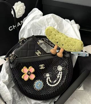 4014-Chanel Mesh Net Bag | Edgy Charm with Iconic Chanel Accents