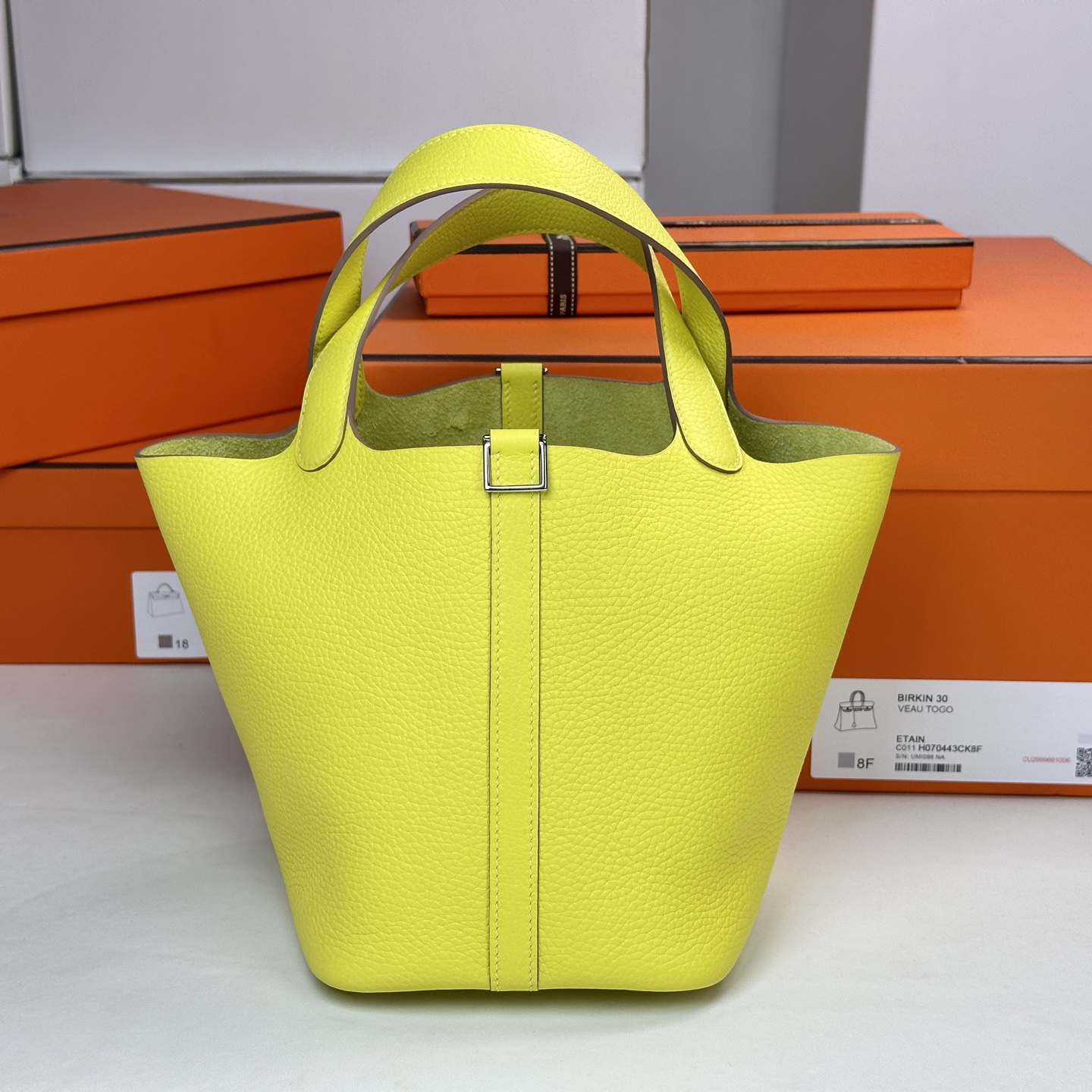 6035-Hermès Picotin Lock Bag | Lemon Yellow Togo Leather with Effortless Chic