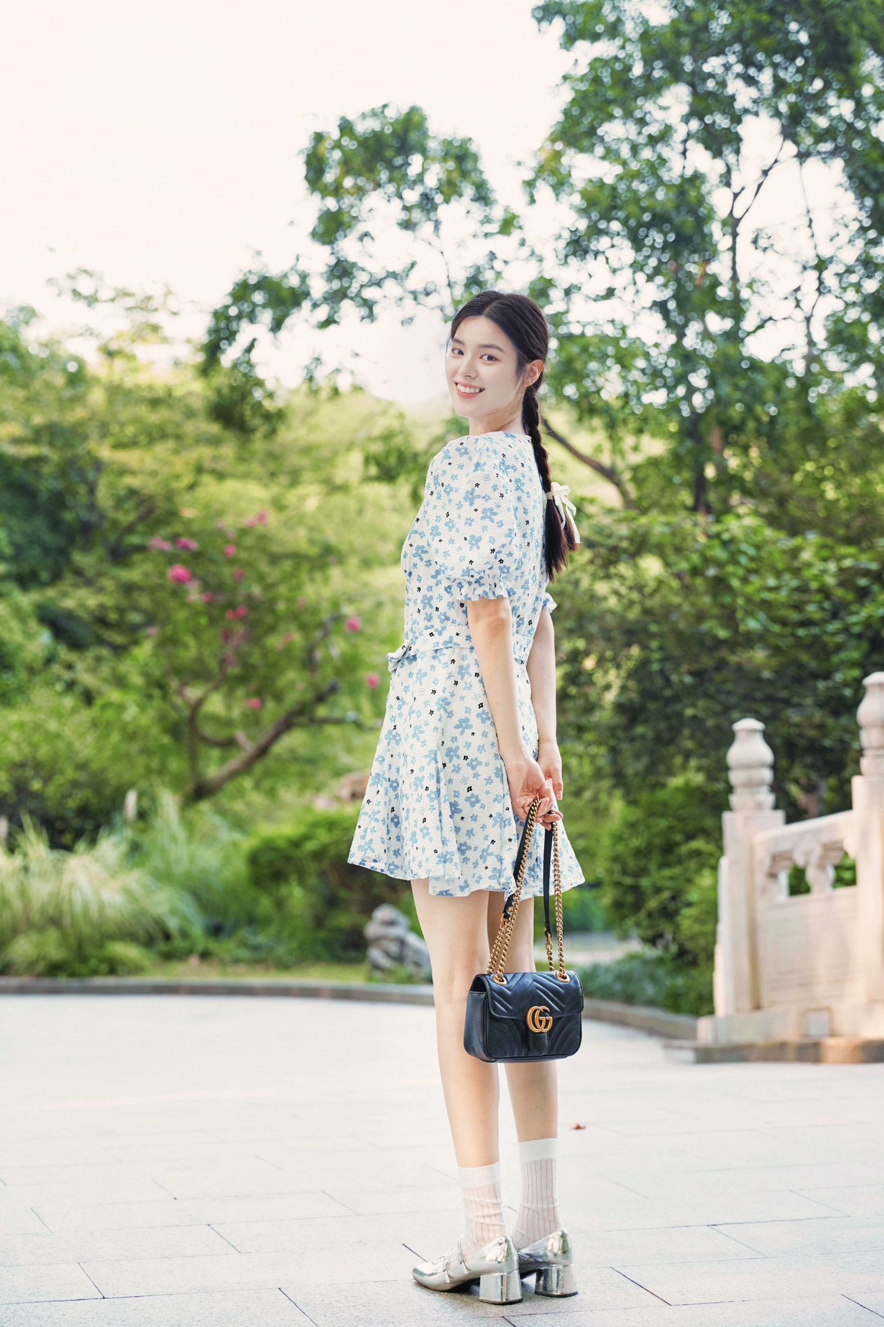 3032-Gucci GG Marmont Black Leather Bag | Timeless Elegance with a Vintage Twist