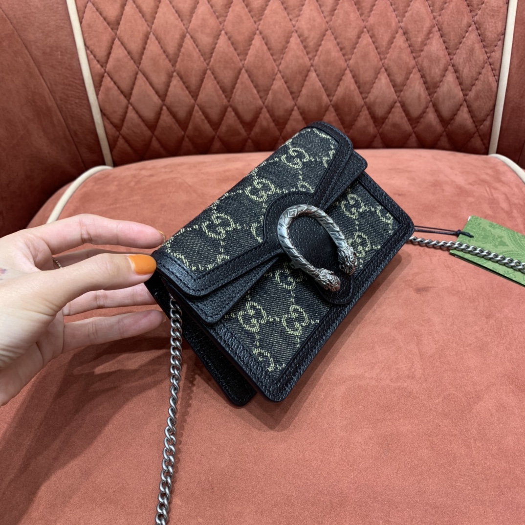 3033-Gucci Dionysus GG Supreme Canvas Mini Bag | Iconic Elegance with a Mythical Edge