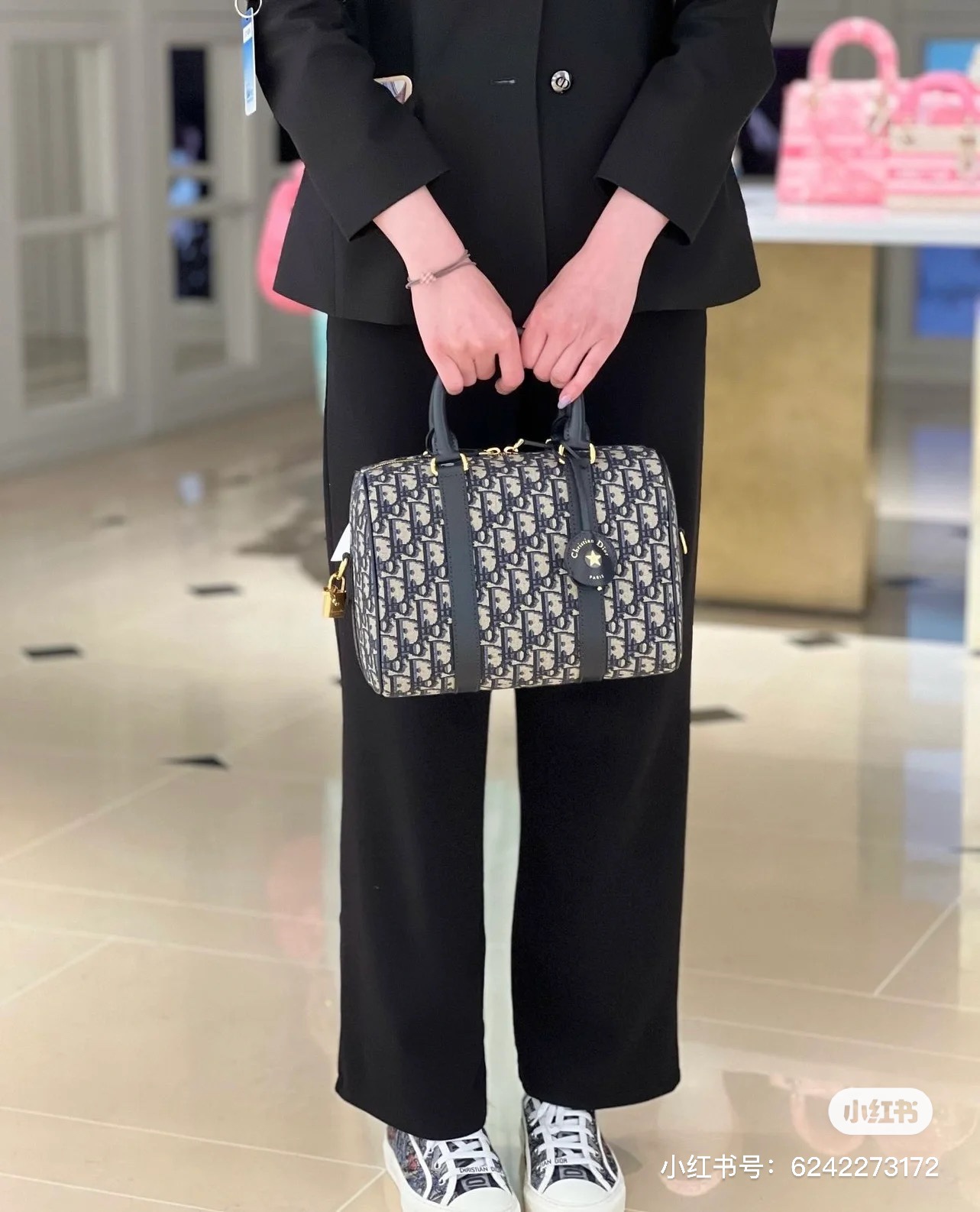 5058-Dior Oblique Boston Bag | Timeless Heritage Meets Modern Utility