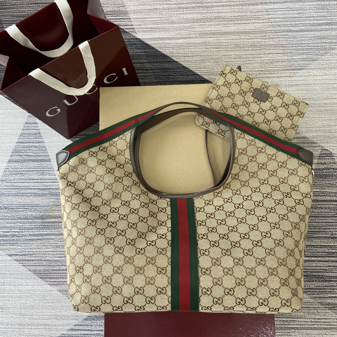 3037-Gucci GG Canvas Tote Bag | Timeless Elegance Meets Daily Versatility