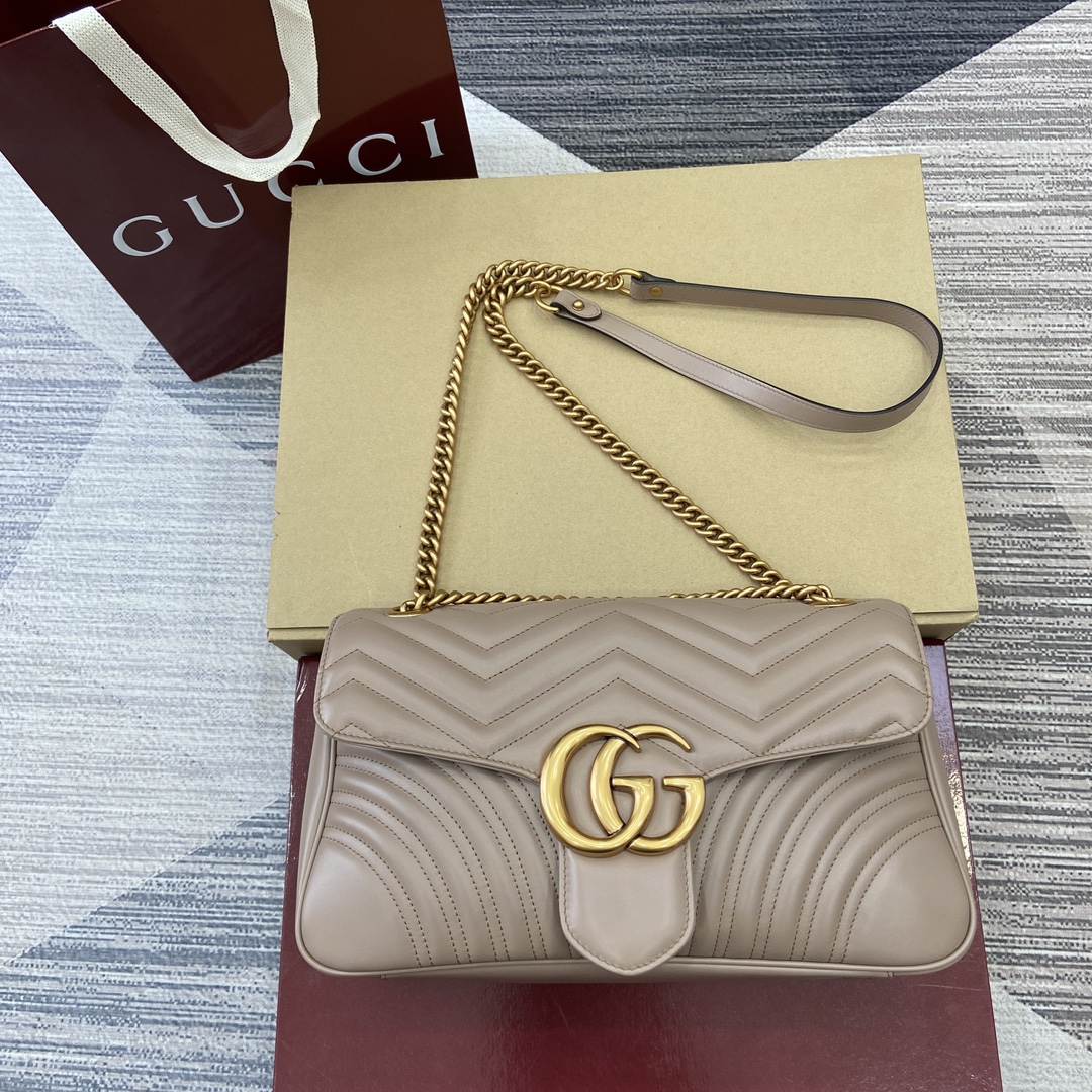 3039-Gucci Quilted Beige Leather Shoulder Bag | Where Elegance Meets Modern Chic