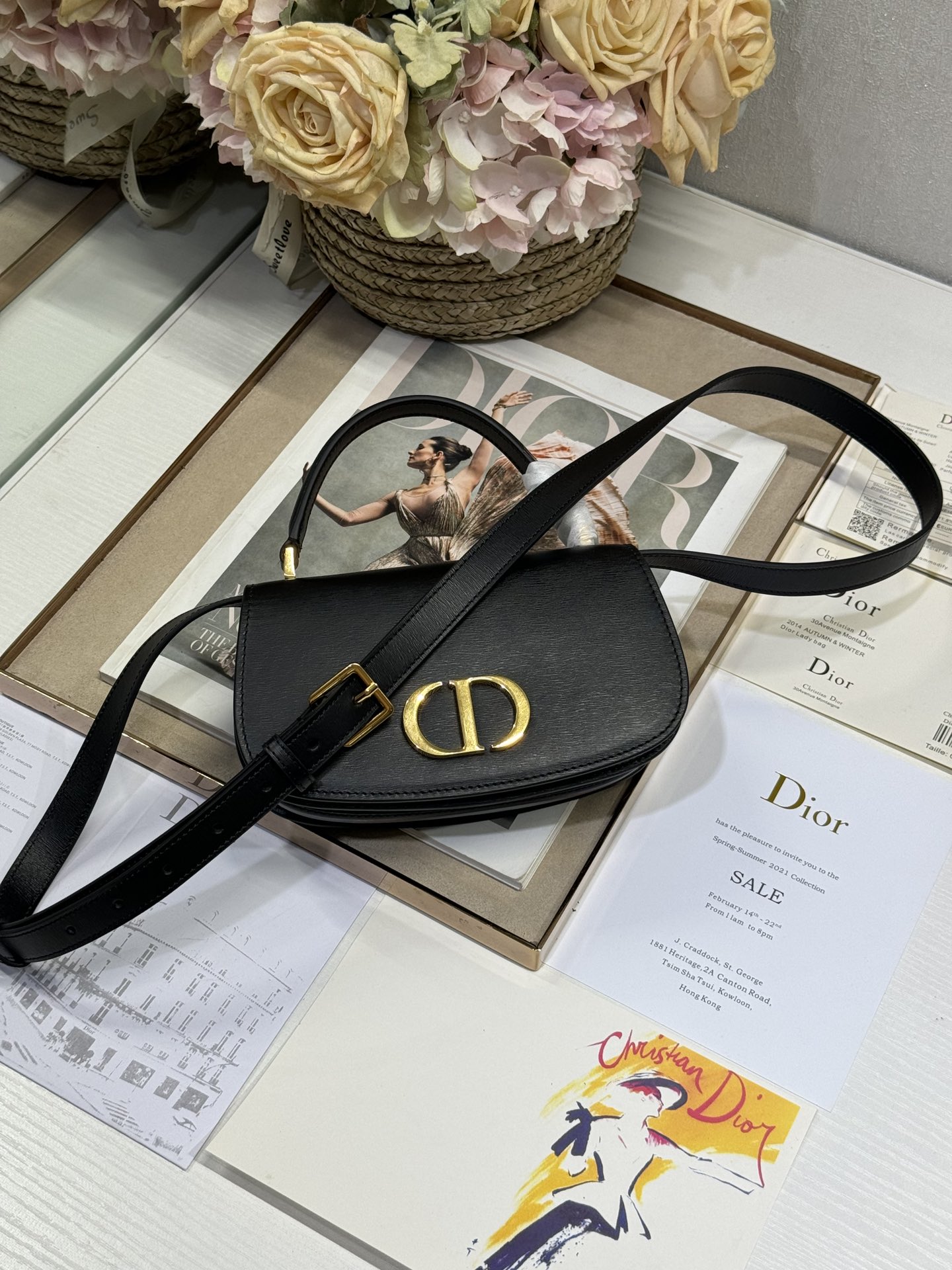 5052-Dior Black Leather Saddle Bag | Iconic Silhouette, Timeless Luxury