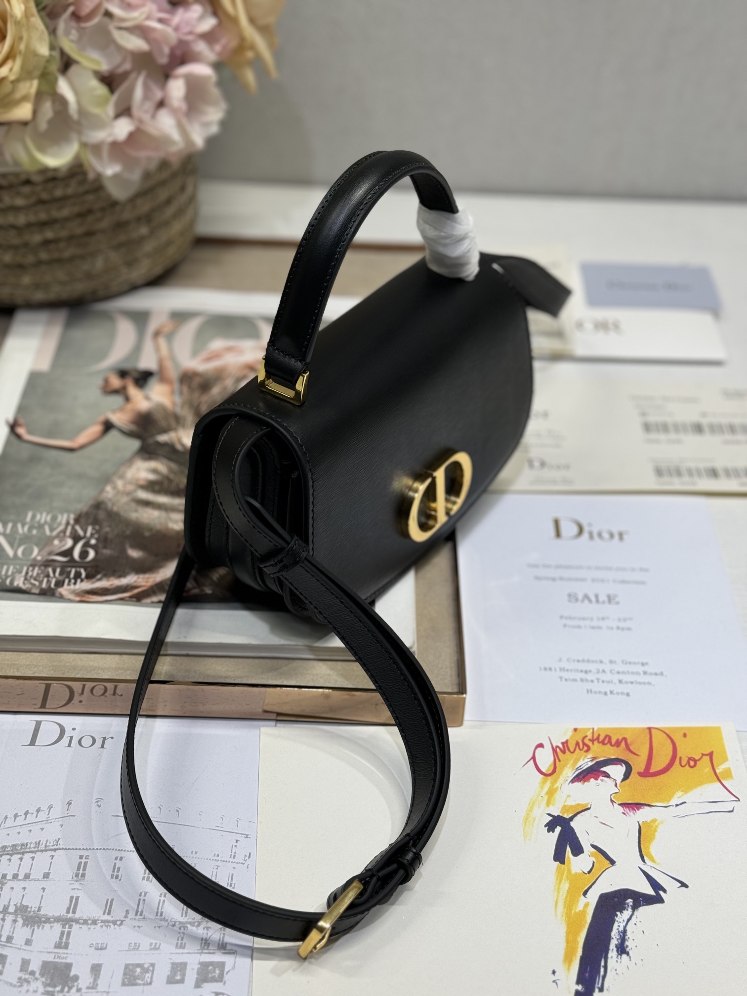 5052-Dior Black Leather Saddle Bag | Iconic Silhouette, Timeless Luxury