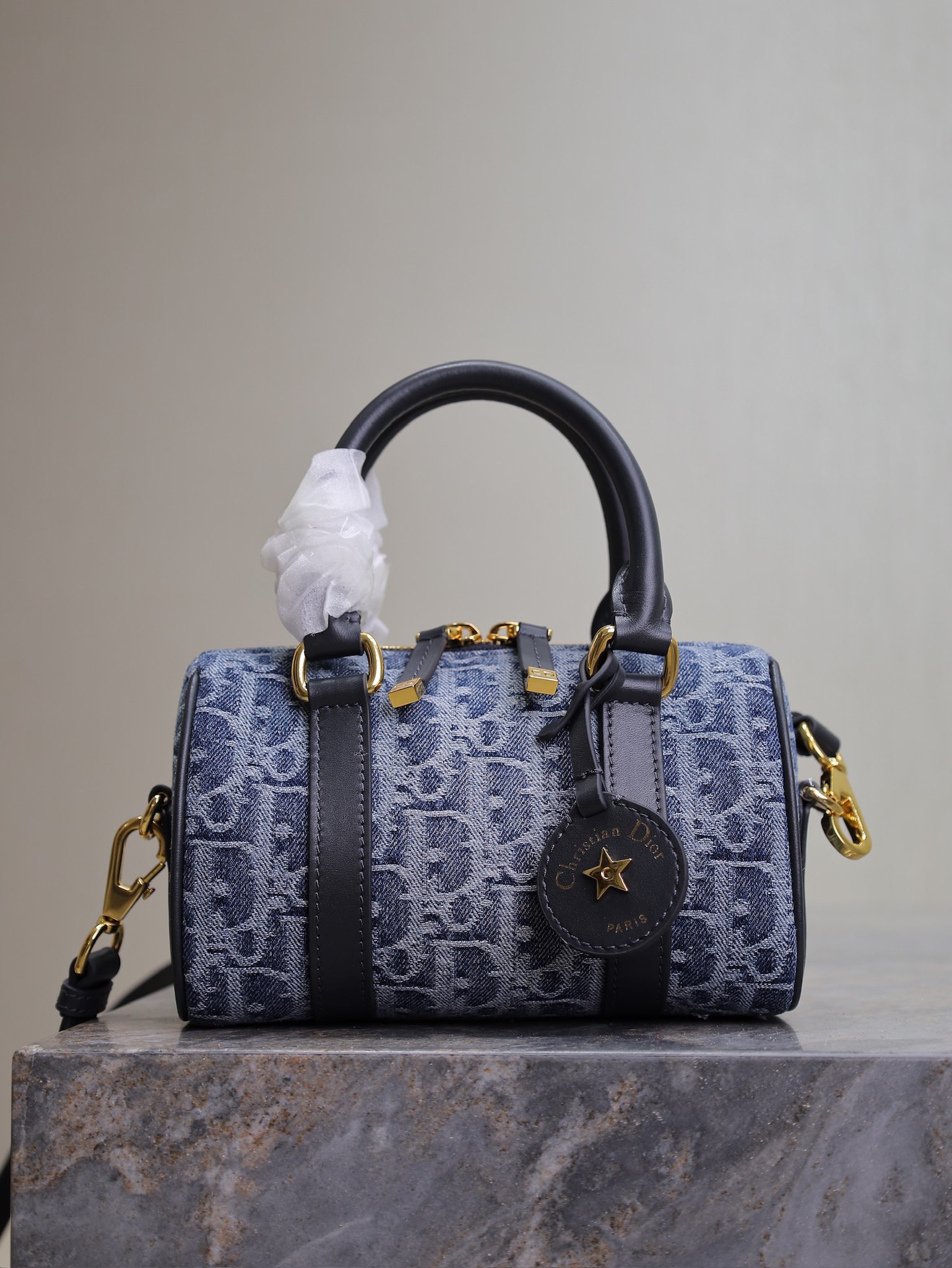 5061-Dior Denim Boston Bag | Where Street Style Meets Haute Couture