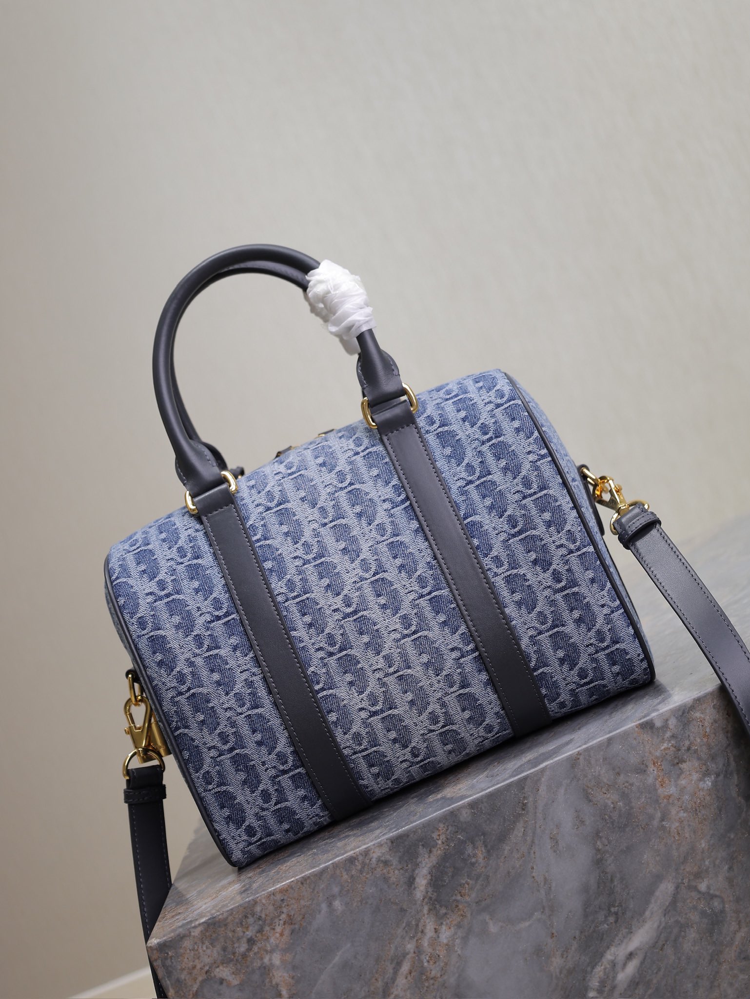 5060-Dior Denim Boston Bag | Where Street Style Meets Haute Couture