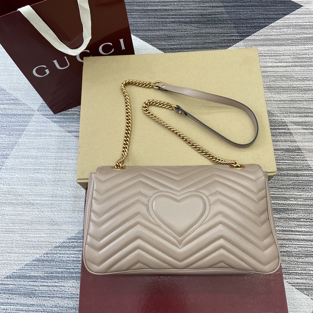 3039-Gucci Quilted Beige Leather Shoulder Bag | Where Elegance Meets Modern Chic