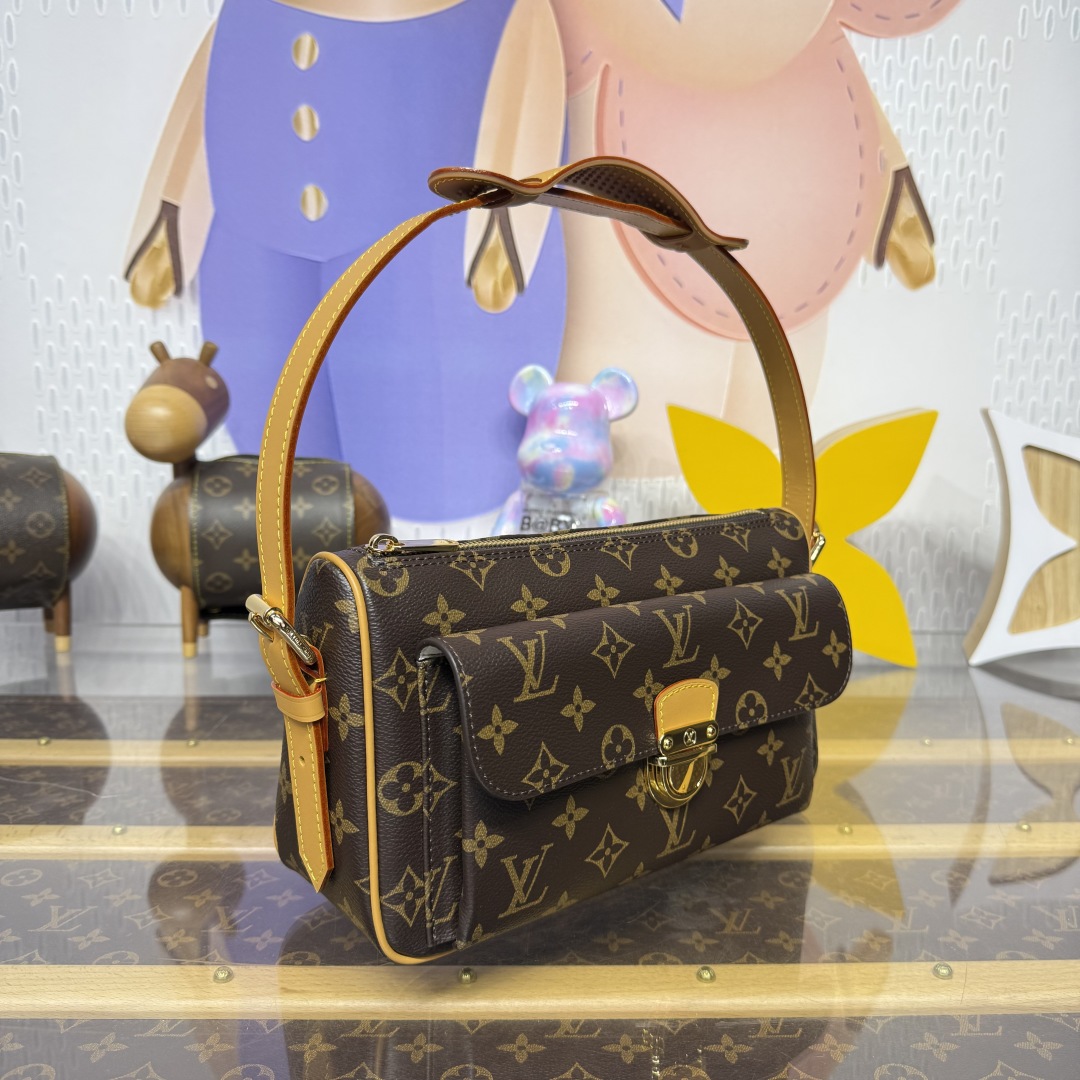 1263-Louis Vuitton Monogram Canvas Flap Bag | Timeless Elegance Meets Everyday Function