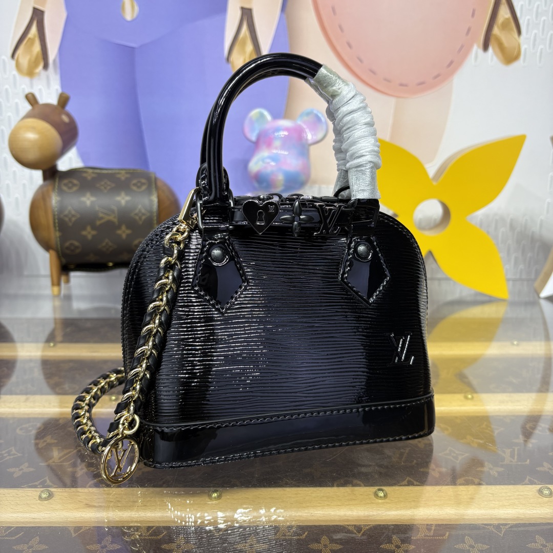 1258-Louis Vuitton Black Epi Alma Bag | Timeless Elegance with a Modern Edge