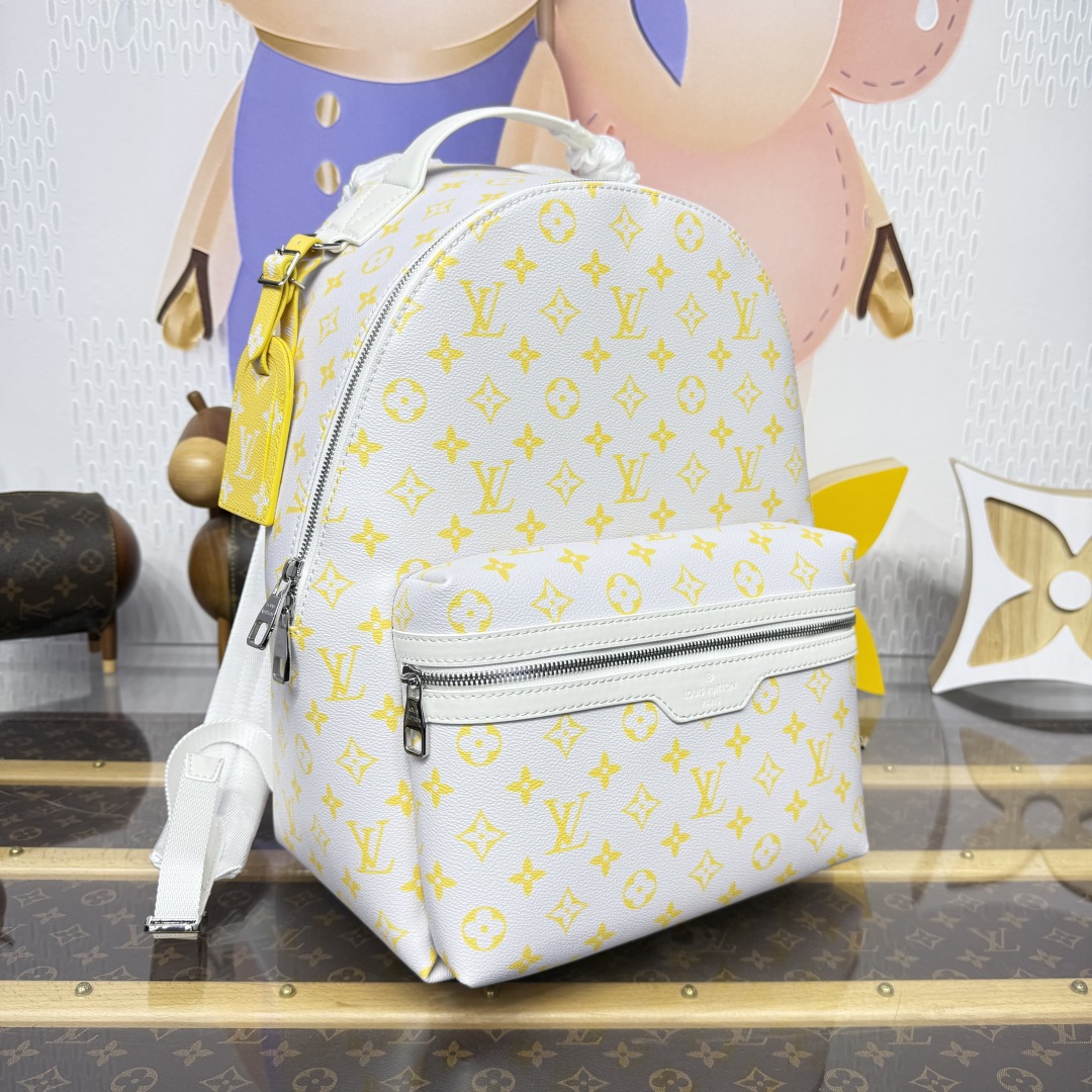 1276-Louis Vuitton Yellow & White Monogram Backpack | Fresh, Bright, and Unapologetically Chic
