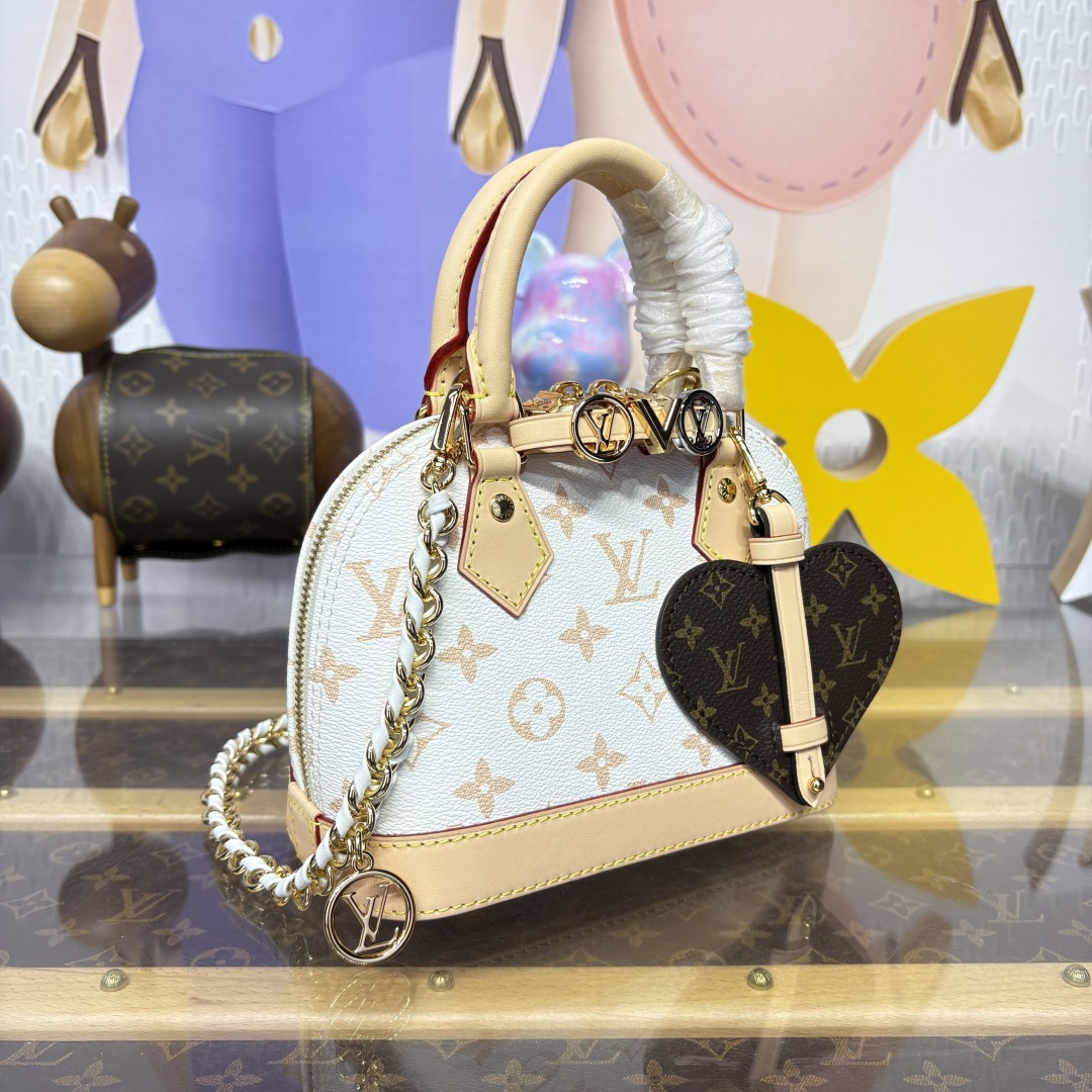 1261-Louis Vuitton White Monogram Alma BB | Fresh Elegance with Iconic Charm