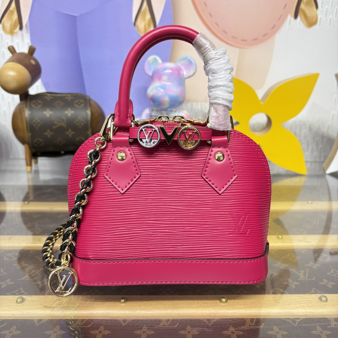 1257-Louis Vuitton Pink Epi Alma Bag | Bold Elegance with a Playful Twist