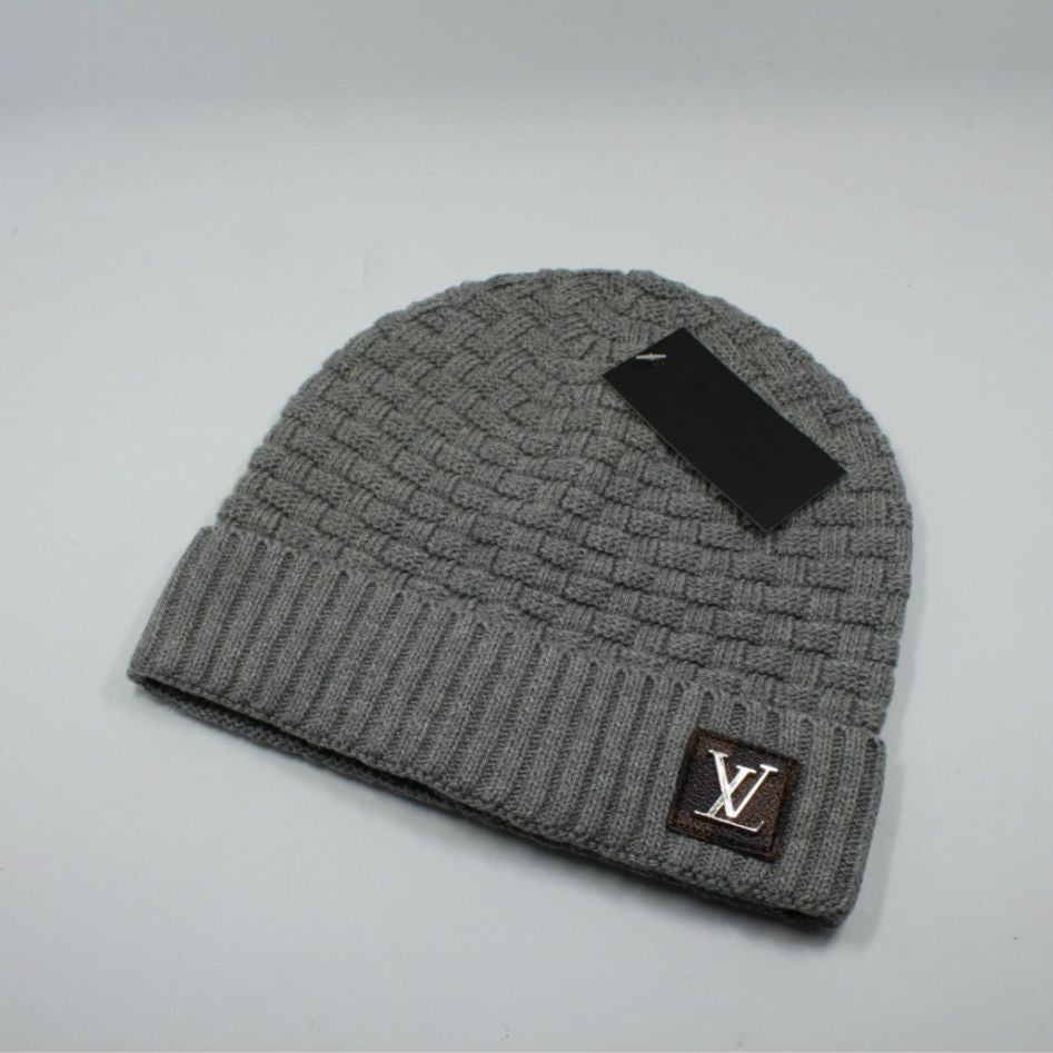 Sweater cap folded autumn and winter knitted woolen hat trendy fashion hat