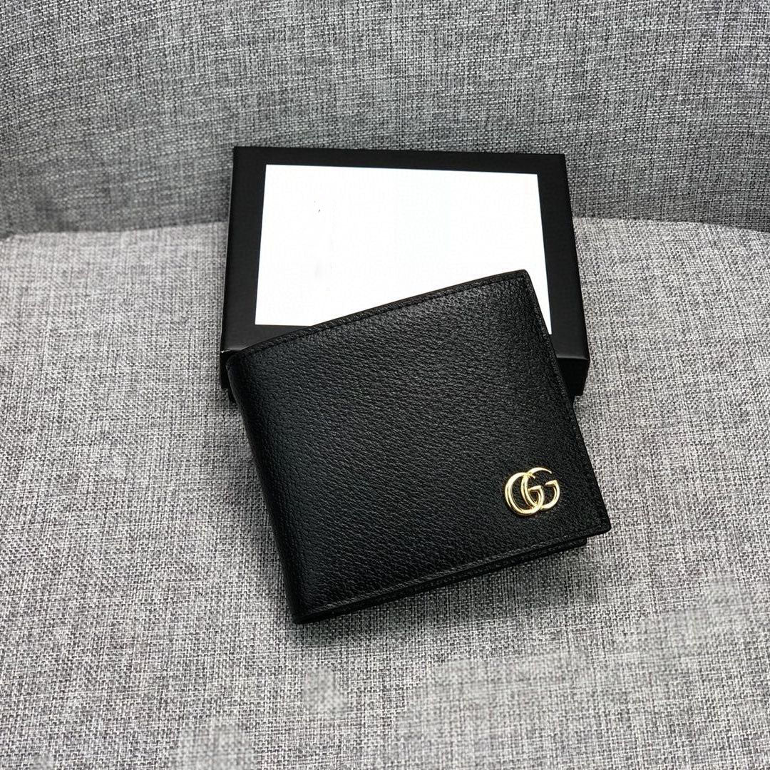 Classic Waterproof Fabric Tiger Head Wallet Genuine Leather Men's Compact Wallet S09