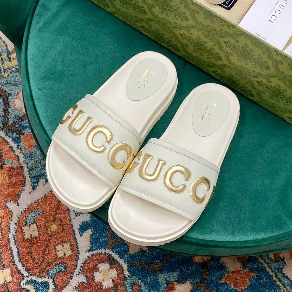 2023 Latest Big Letter Logo Women's Fashion Slippers Sandals Slip On XC04052302