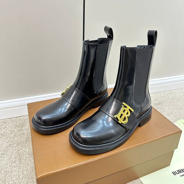 23B genuine leather metal buckle thick-soled Chelsea boots for women PD 0423111401