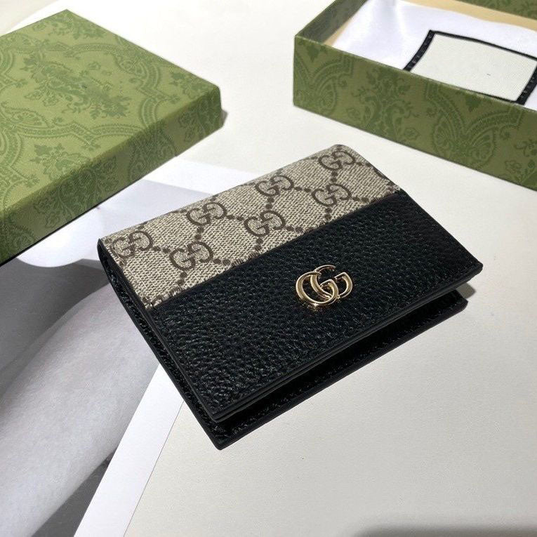 Short Wallet Cowhide Stitching Multifunctional Large Capacity Small Card Holder