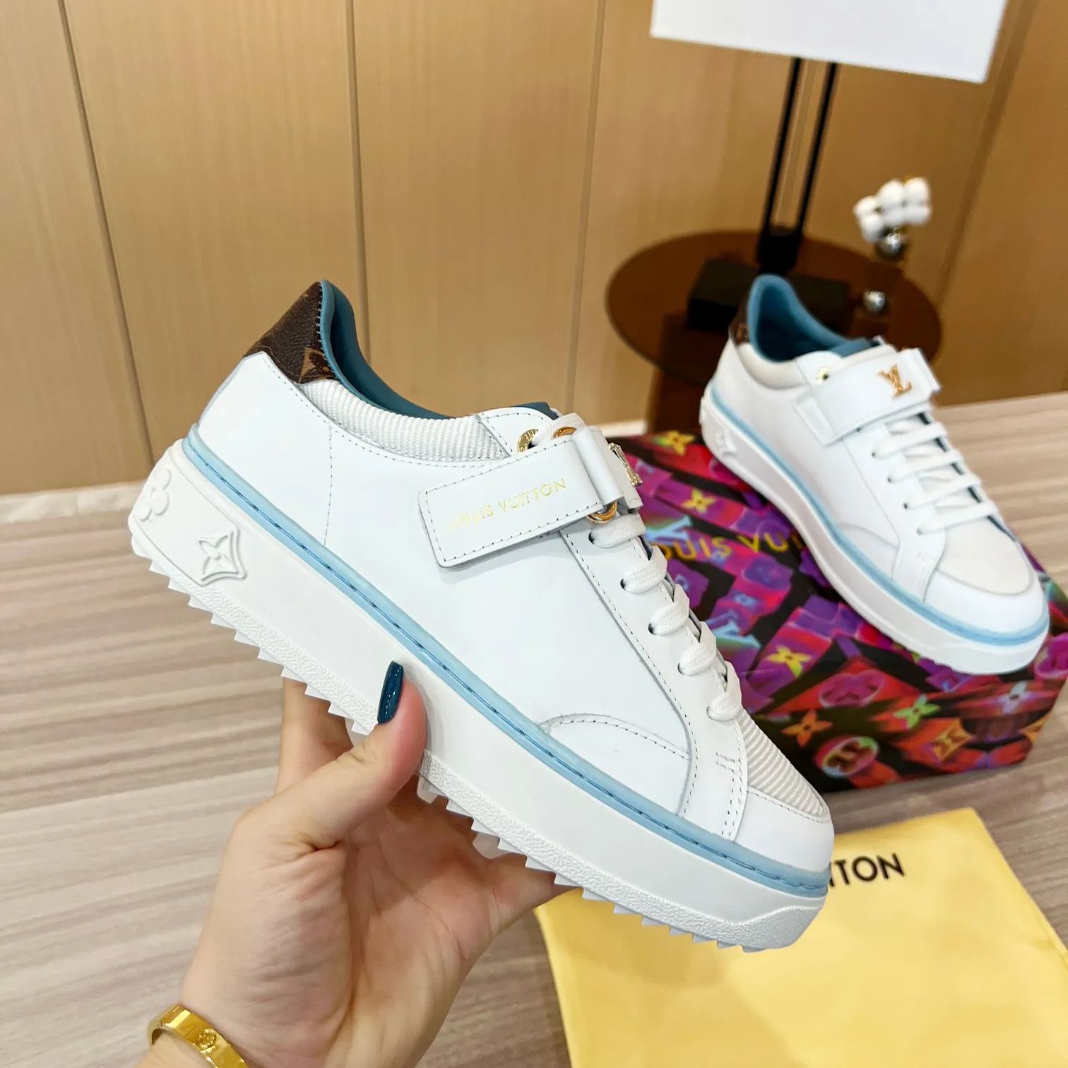 2023 new fashion shoelace superimposed Velcro sneakers XC0404037