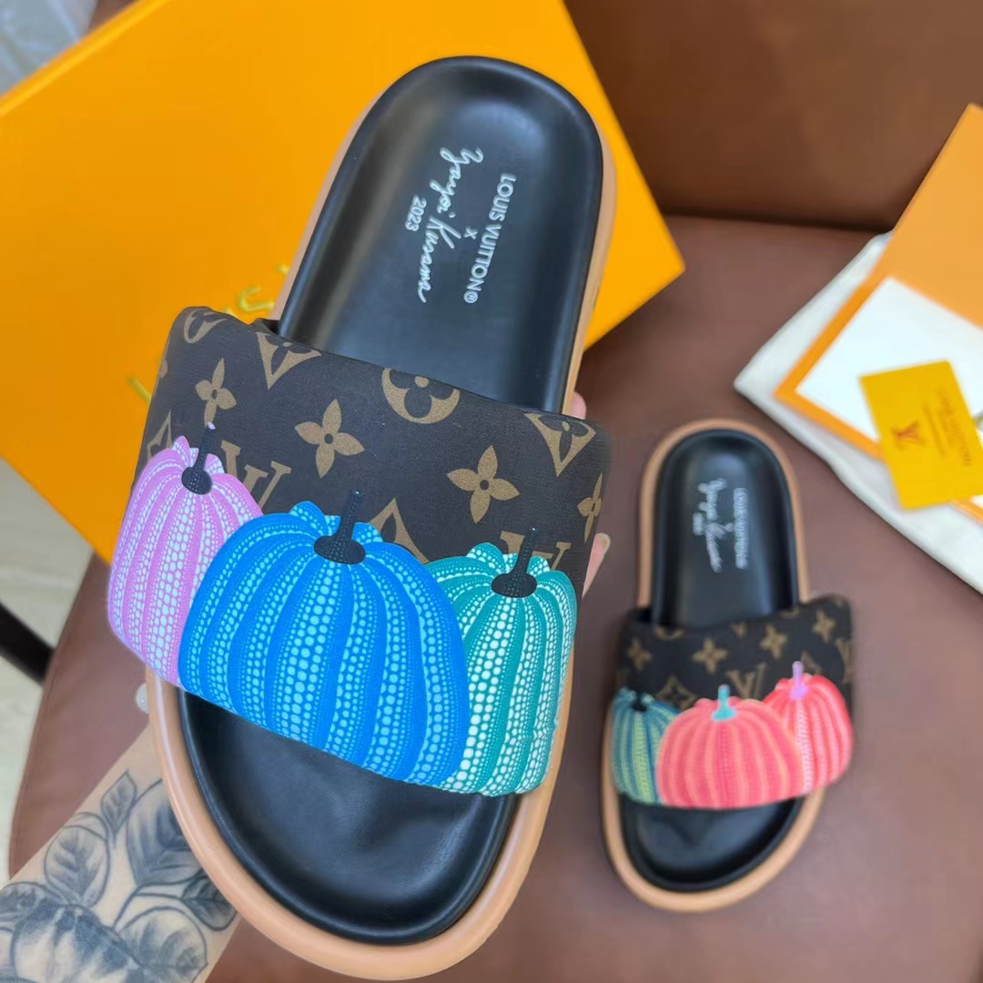 2023 Newest Pumpkin Retro Slippers Fashion Sandals Flip Flops-XC04041101