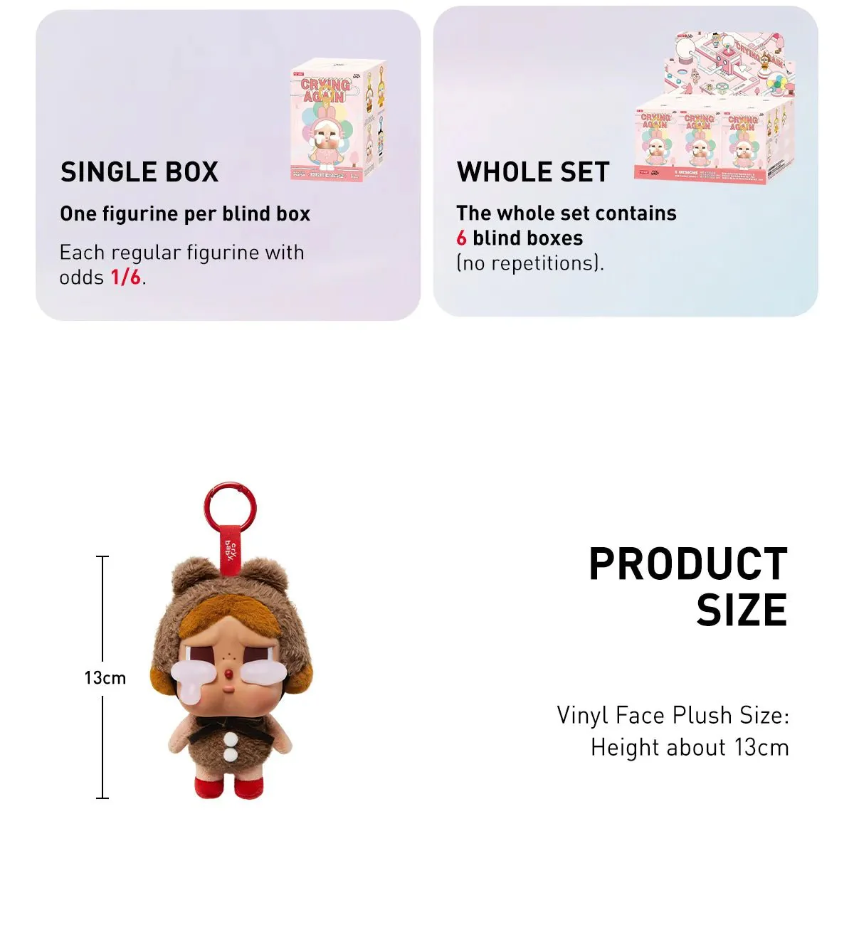 CRYBABY Crying Again Series - Adorable Vinyl Face Plush Mystery Box