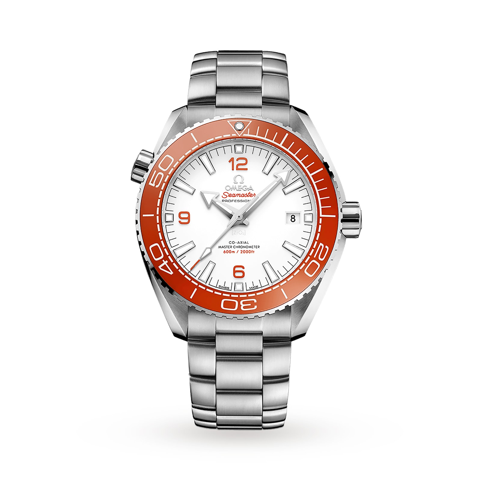 PLANET OCEAN 600M White / Orange 43.5mm