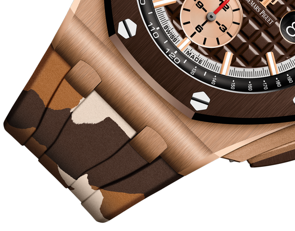 OFFSHORE Pink Gold Brown Camouflage Dial CHRONOGRAPH 44mm